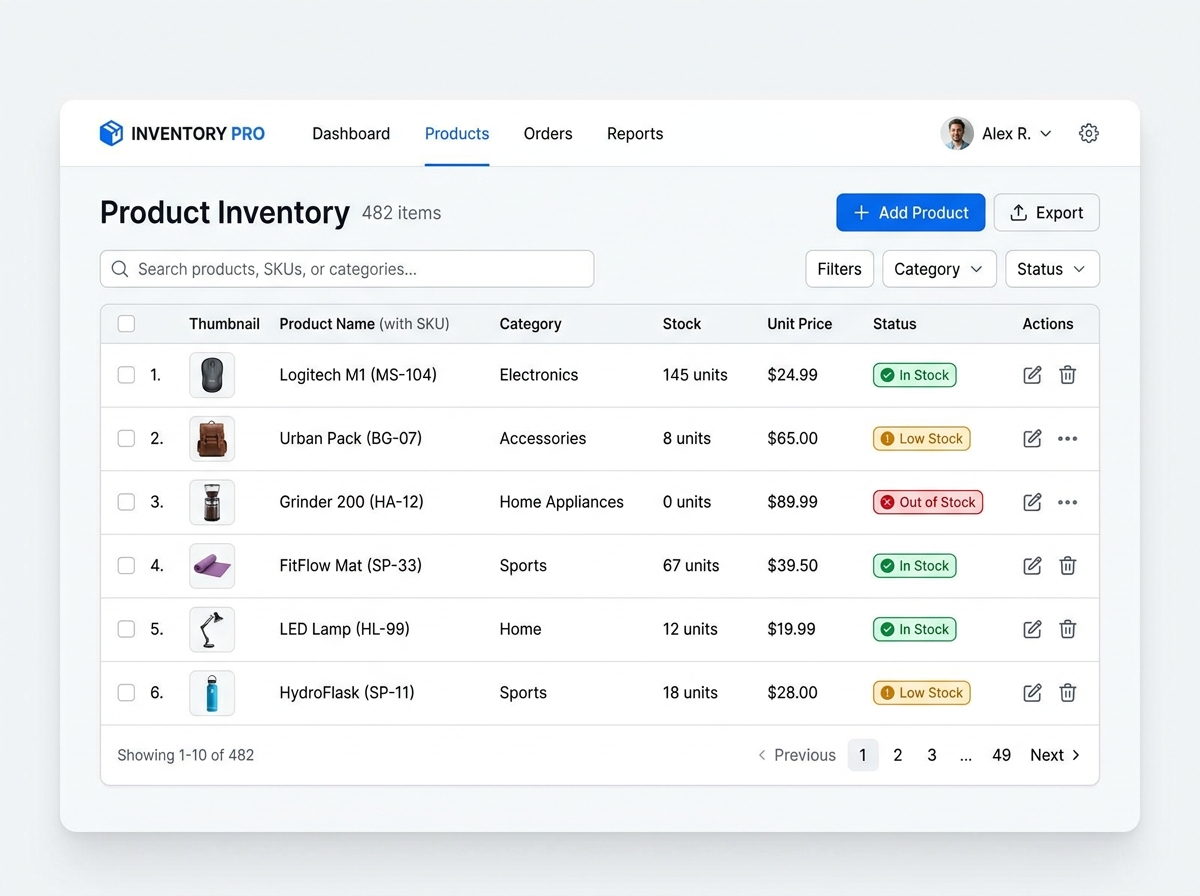 Inventory UI